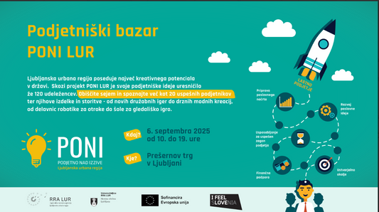 Spoznajte nas na PONI LUR Bazarju v Ljubljani
