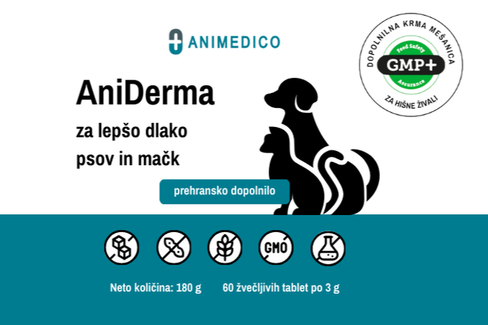 AniDerma - za lepšo in močnejšo dlako psov in mačk