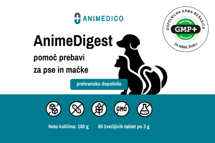AnimeDigest - pomoč prebavi za pse in mačke